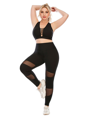 2022 New Women Plus Size Yoga Gym Fitness Suits Sportswear S