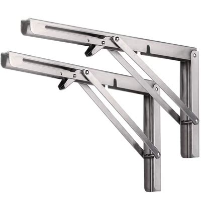 Folding Shelf Brackets, Heavy Duty Stainless Steel Foldable