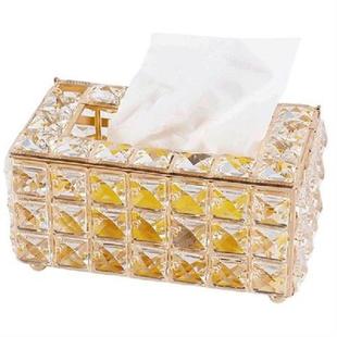 Modern Crystal Tissue Box Holder Home Living Room Tea Table
