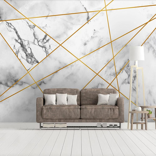 Custom 3D Wallpaper Murals Modern Creative Geometric Gold
