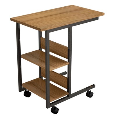 3-Tier Storage Rack Simple Moveable Coffee Side Table Tray f