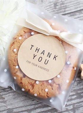 100pcs/lot Translucent dots Plastic cookie packaging bags