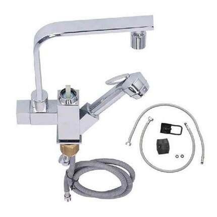 Water Tap Powerful Flushing Sink Faucet with Pull Down