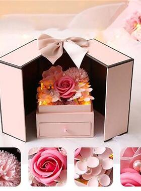 Valentines Gift Box Rose Jewelry Bouquet Box Day Box Gift