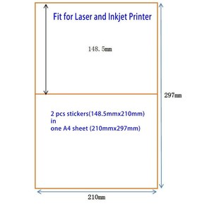 200 Half Sheet 210mm X 148.5mm A5 er Shipping Label Laser a