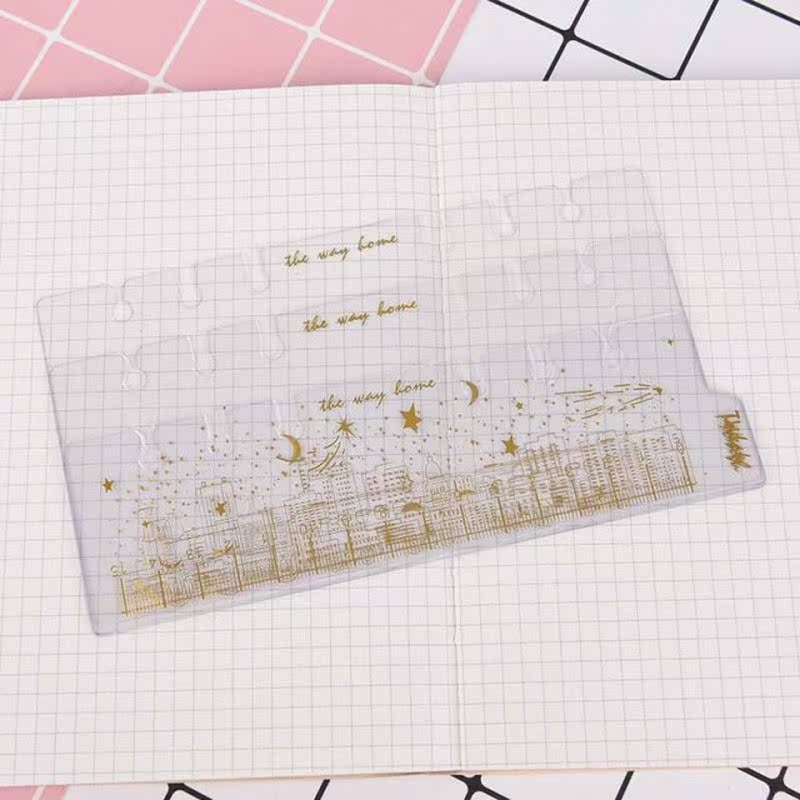 3 Pcs/set Gold Foil Index Divider 6 Holes Binder Planner Not