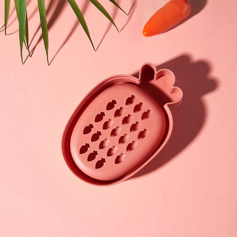 Portable Carrot Soap Box Bathroom Dish Plate Case Soap Rack