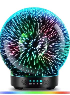 3D Glass Aroma Diffuser,Aromatherapy Ultrasonic Essential