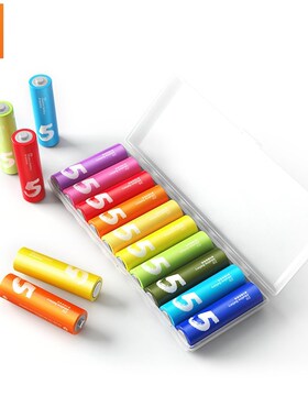 10PCS/Lot Original XIAOMI ZMI ZI5 AA lkaline Battery Rainbow