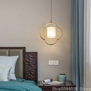 New Chinese Chandelier Bedroom Bedside Lamp Japanese Zen ea