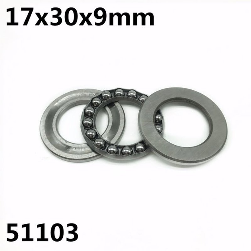 2Pcs 51103 17x30x9mm Axial Thrust Ball Bearings 8103 High qu
