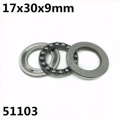 2Pcs 51103 17x30x9mm Axial Thrust Ball Bearings 8103 High qu