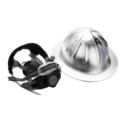 Aluminum Safety Helmet Lightweight Full Brim Construction Sa