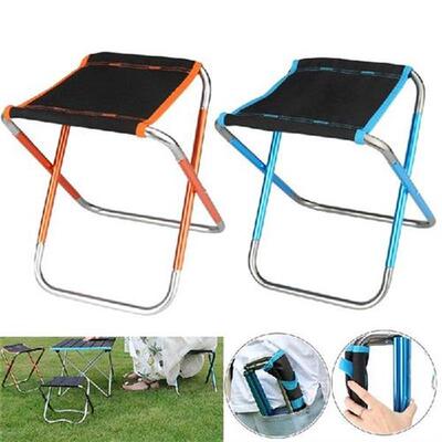 1Pc Ultralight Mini Camping Folding Chairs Outdoor Portable