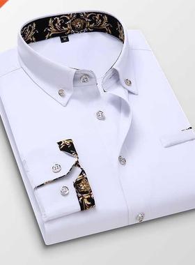 Men's clothing Arrival Men Shirt Fashion Causal Long