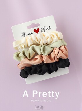 French large intestine ring, satin hair ring, Korean net, re