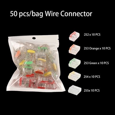 30/50/100pcs/lot  252/253/254/255 Fast Mini Connector Push-i