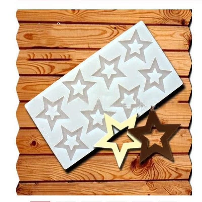 Hot DIY 3D Star Shape Silicone Mold Cake Decorating Tools