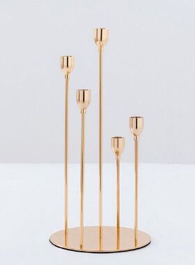Gold Taper Candle Holders Candelabra Candlestick Stand for W