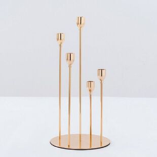Gold Taper Candle Holders Candelabra Candlestick Stand for W
