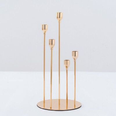 Gold Taper Candle Holders Candelabra Candlestick Stand for W