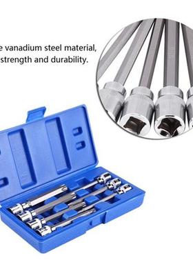 7Pcs 38inch Drive Extra Long Torx Star Bit Socket Set T25 T3