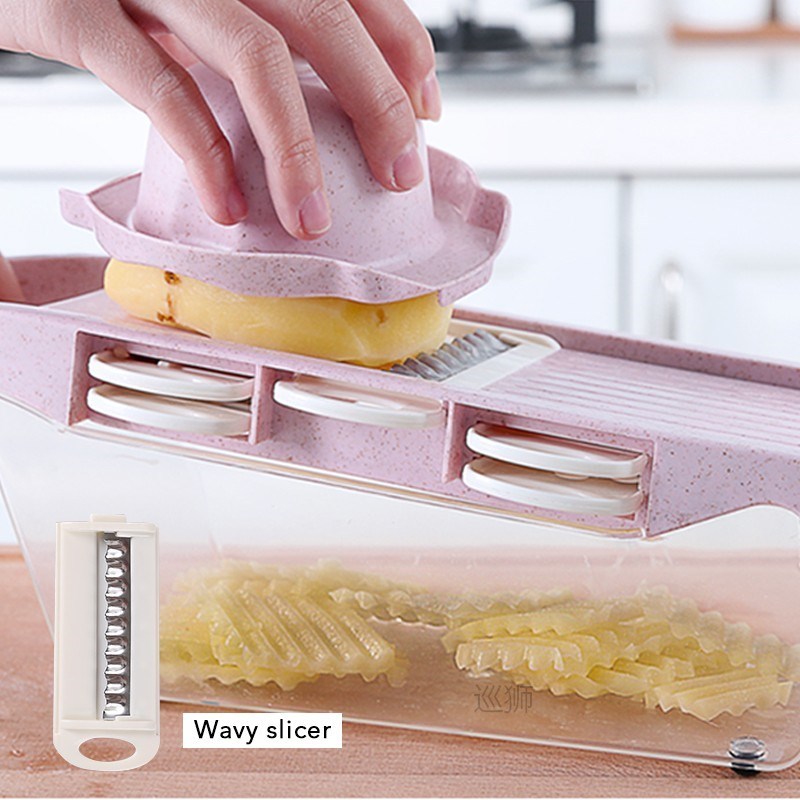 Mandoline Slicer Vegetable Cutter with Stainless Steel Blade