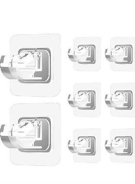 8PCS No Drill Curtain Rod Brackets Curtain Rod Holder Hooks