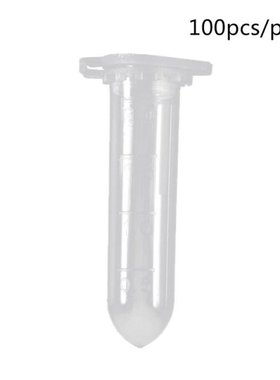 100Pcs 2ml Clear Plastic Vials Container Snap Cap Centrifuge