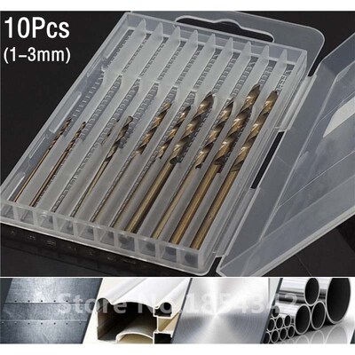 10Pcs Set 1MM-3MM Cobalt High Speed Steel Twist Drill Hole M