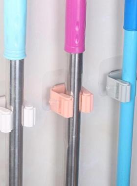 Home Organizer Clip Mop Hooks No Track Mop Holder Stoarge Ra