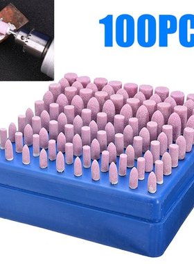 100pcs/kit 4-5-6-8-10mm Rotary Assorted Abrasive Stone Bit G