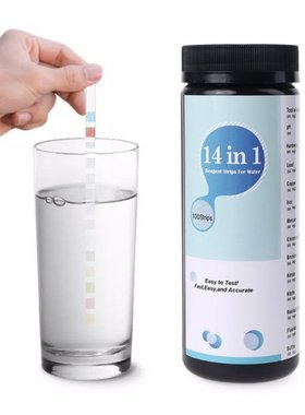 100Pcs Upgrade 14 IN 1 Drinking Water Test Strips pH Hardnes