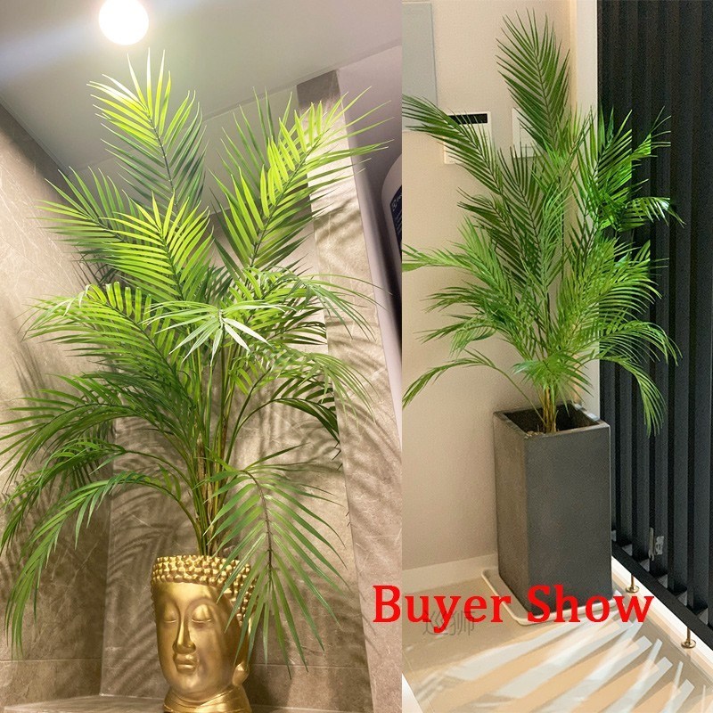 98cm Large Artificial Palm Tree Tropical Tall Plants Fake Pl