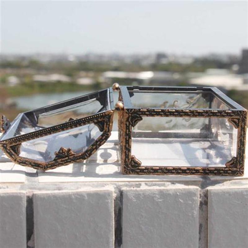 Vintage Transparent Pirate asure Storage Box Candy Trinket f