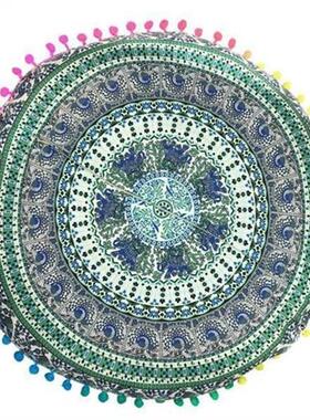 3X Round Throw Pillow Case Car Bed Cushi Cover Decor Green