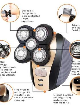 5-in-1 Electric Shaver for Men 4D Floating Head Shavers for
