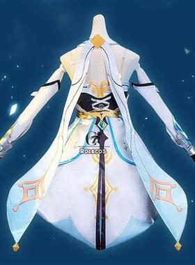 ROLECOS Genshin Impact Cosplay Costume Traveler Lumine Dres