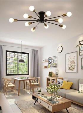 XCLuuHY Semi Flush Mount Ceiling Lights Black Sputnik Ceilin