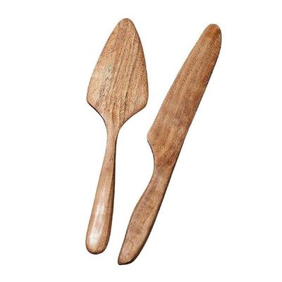 Wedding Cake Serving Set Wooden Cake Cutter And Server Set