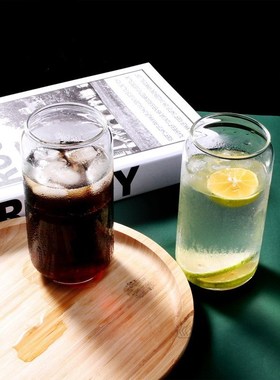 Summer Glass Cup Coffee Mug Milk Tea Cans Beer Cocktail Cold