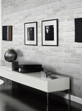 Grey White Brick Pattern Wallpaper For Walls Roll 3D Living
