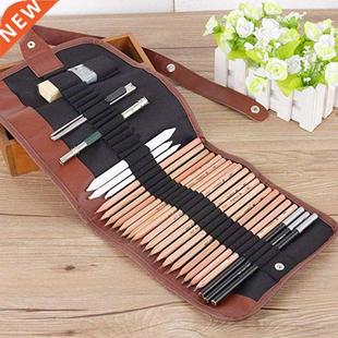 Pen Charcoal Sketch Set Sketching Pencil Kit Paper Erasable