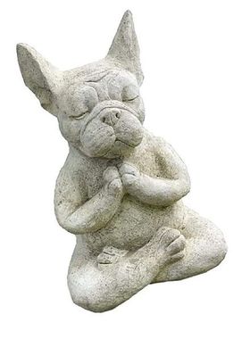 Meditation Bulldog Resin Statue Meditating Dog Statue