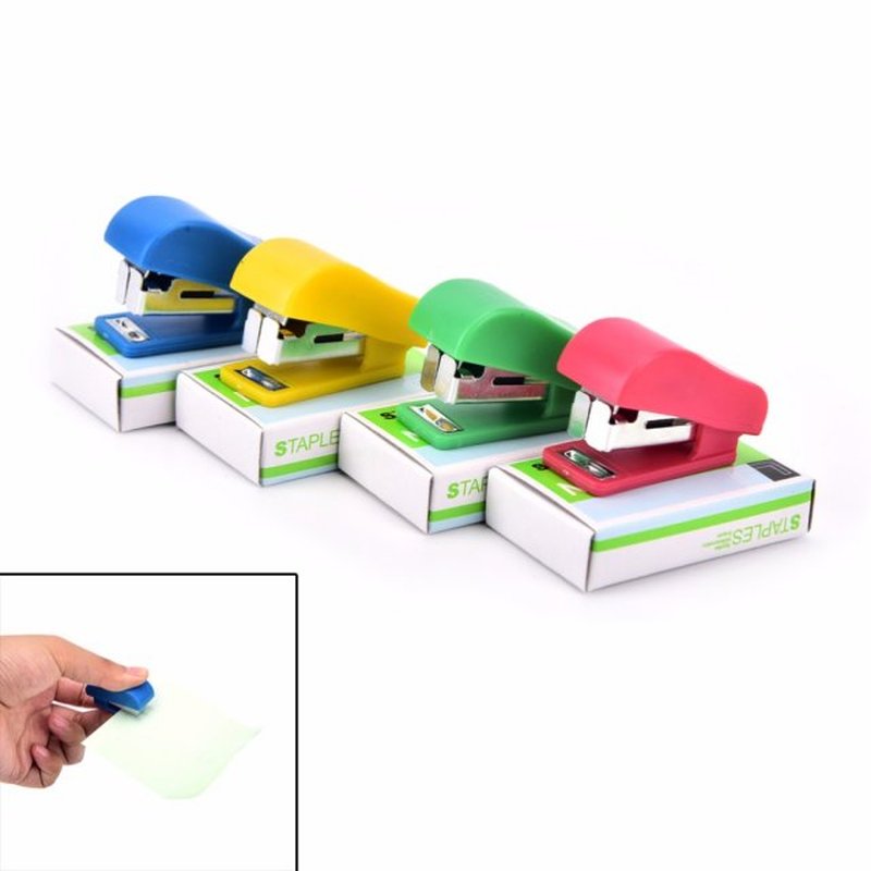 Stapler Candy Solid Color Plastic Fastener Paper Staple