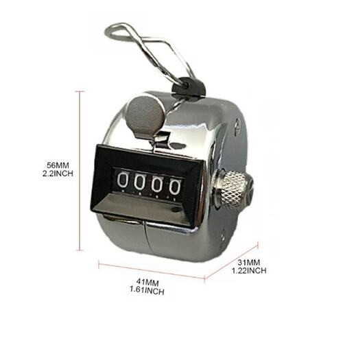 2022 New Hand Tally Counter Stainless Steel 4 Digit Mechanic