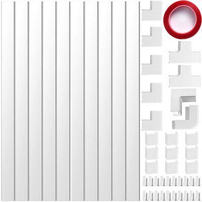 Cable Concealer, Cord Cover Raceway Kit, Wire Cover for Moun