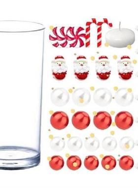 Holiday Vase Filler Set DIY Floating Pearls Beads Decor For