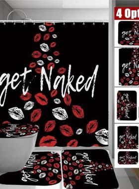 Bathroom Set Print Mildew-proof Waterproof Shower Curtain  N