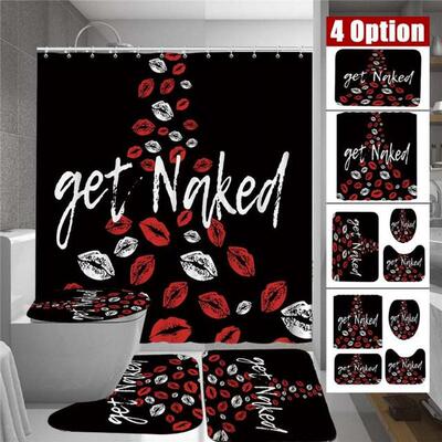 Bathroom Set Print Mildew-proof Waterproof Shower Curtain  N